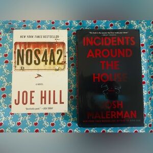 Thriller Books NOS4A2 paperback and Incidents Around the House Books hardcover